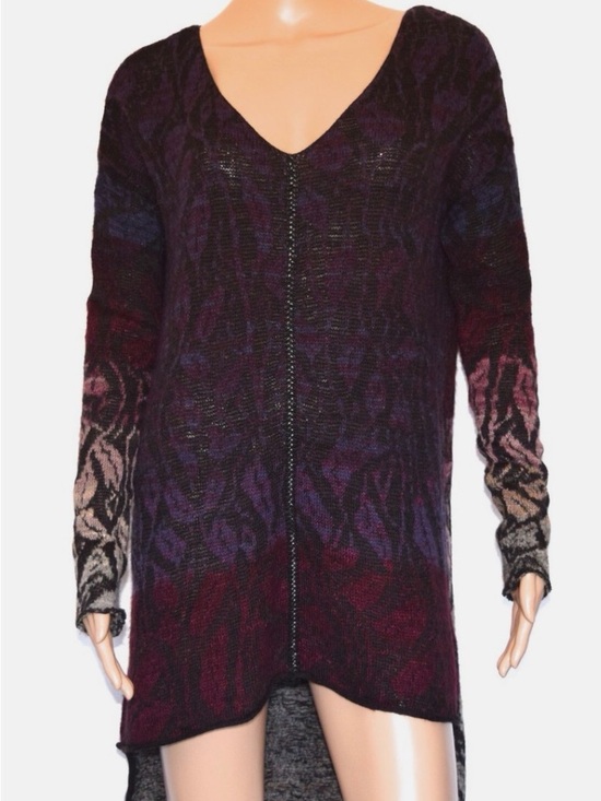 Free People Sweaters - Free People Boho Multicolor Alpaca Wool Knit B-Neck Hi-Low Tunic - #192